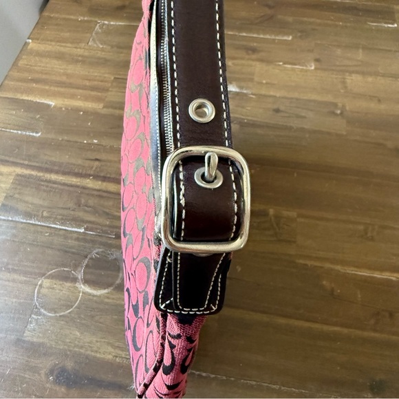 Coach Hobo Shoulder Bag Signature CC Canvas Vintage Y2K - Picture 6 of 15